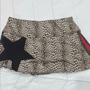 COPY - Leopard Print Skirt with Black Star Accent